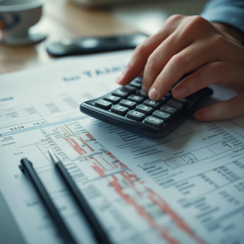 Interface du calculateur d'impôt
